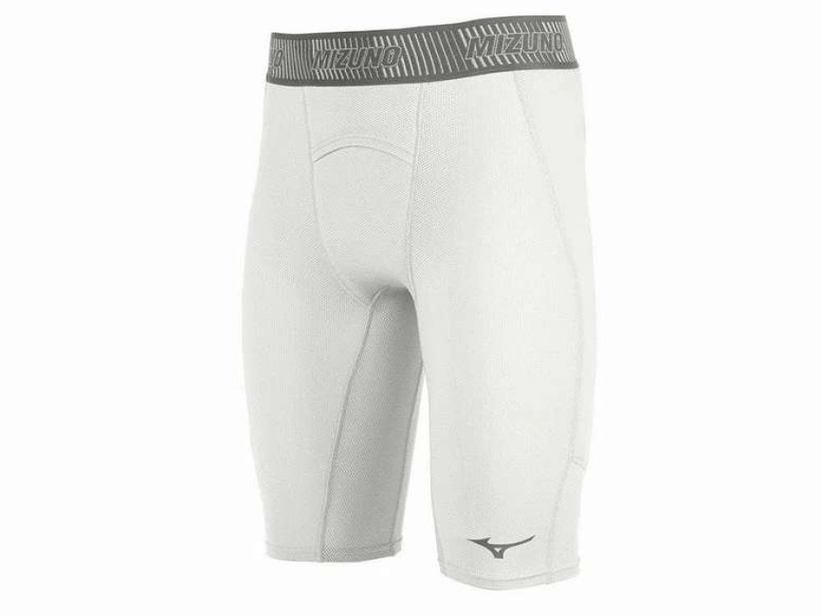 Apparel * | Mizuno Youth Aero Vent Padded Sliding Shorts White