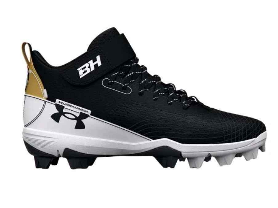 Footwear * | Under Armour Harper 7 Youth Baseball Cleats Black