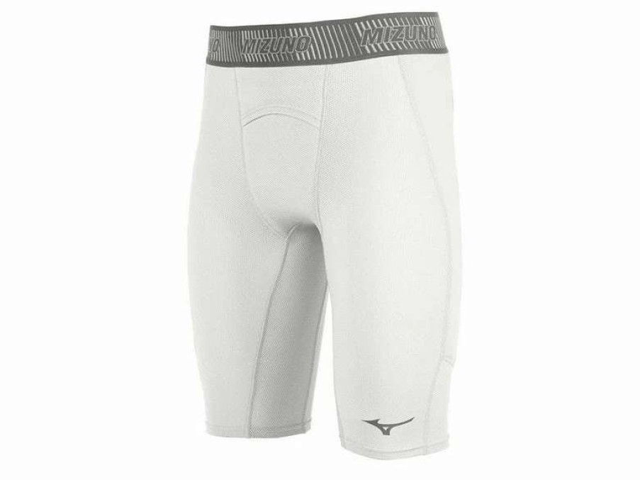 Apparel * | Mizuno Aero Vent Padded Sliding Shorts White